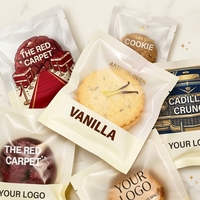 Sacs à biscuits personnalisés imprimés, scellés sur 3 côtés, résistants à l'humidité, avec pelliculage mat, pochettes plates thermoscellables pour boulangerie, beurre, chocolat, flocons d'avoine