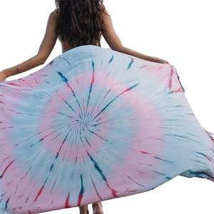 Hencely 100% algodón Tie Dye Toalla de playa suave 37X73 pulgadas rosa para <span class=keywords><strong>Spa</strong></span> playa piscina gimnasio baño uso - Product Image 1