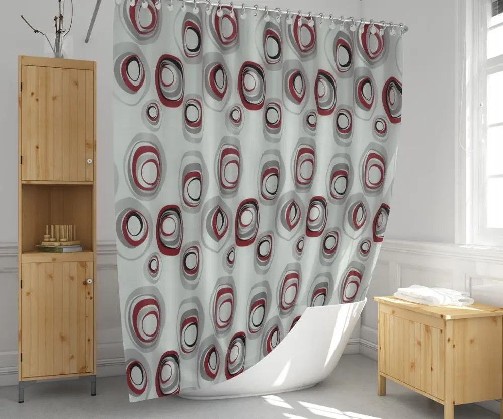 Elegant Printing 100 Waterproof Hot Selling Household Hotel Bathroom Accessories Polyester Shower Curtain Christmas Space Bag