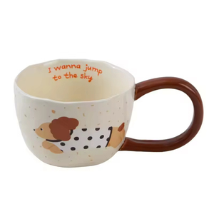 Cute Puppy <b>Ceramic</b> Mug 300ml Customizable Color Logo Dishwasher Microwave Safe Modern Cartoon Design Unique Party Gift Women - Product Image 6