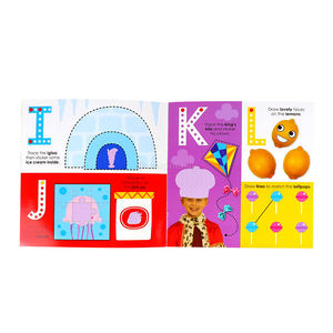 Custom Full Color Children Book Printed Kids Early Education Alphabet Book Reusable <b>Sticker</b> Books Softcover - Product Image 5