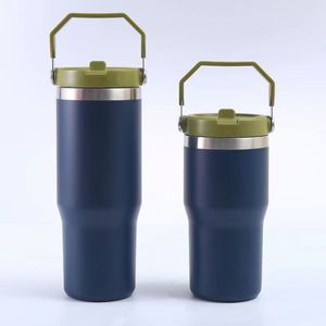 <span class=keywords><strong>Vaso</strong></span> Térmico de Acero Inoxidable de 30oz con Asa y Popote, Personalizable con LOGO, para Camping y Bebidas Calientes/Frías - Product Image 4