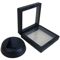 Boîte d'emballage en film PE à membrane flottante 3D en plastique 90*90mm pour pièces de monnaie et bijoux