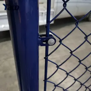 barbed wire chain link fence black /blue coated / hot dipped galvanized fencing price supplier