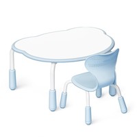 Bureau d'étude commercial minimaliste en acier inoxydable, réglable en hauteur, en forme d'arachide, pour enfants de maternelle