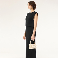 Jupes en tricot pour femmes, pull en pure laine pour femmes, ensemble de pulls en tricot sans manches, tricot ample
