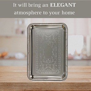Plato de Metal de aluminio ecológico Industrial estilo rústico de granja para Decoración de mesa de fiesta de boda y regalos bandeja de Metal - Product Image 5