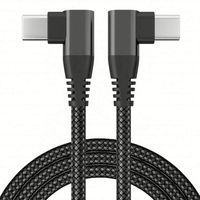 Câble de données double à 90 degrés, câble de charge rapide Type C vers Type C PD 60W, câble de charge pour ordinateur portable, téléphone