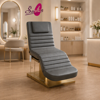 Table de massage électrique pliable de luxe avec 3 moteurs, cadre métallique portable pour hôpital, salon, salle de séjour et salle de bain