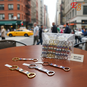 4.2 \ "X1.2 \" New York Porte-clés 300PCS 25DZ/CS Porte-clés et mousquetons promotionnels - Product Image 3