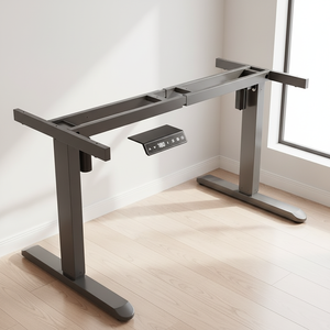 Pieds de table électrique intelligents modernes à double moteur et double poutre, cadre de bureau debout réglable en hauteur, ergonomique - Product Image 3