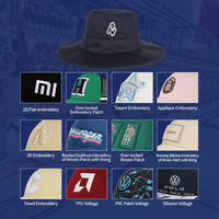 Chapeau de pêcheur OEM, camping, randonnée, pêche, tactique, surf, large bord, logo personnalisé brodé, chapeau bob boonie avec cordon