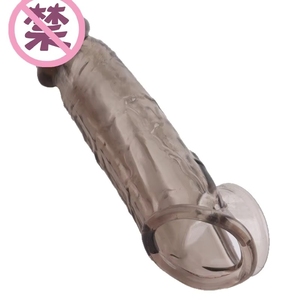 Wiederverwendbares Dickes Silikon-Gummi-Kondom Waschbarer Penisvergrößerer für Männer - Product Image 3