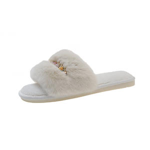 Hot Sale Wholesale TPR Sole Fashion <b>slippers</b> Plush Lining Indoor and Outdoor <b>slippers</b> Flannel Lining With Quality Wholesale - Product Image 5