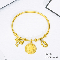 Gelang Wanita Berbentuk Bintang Laut, Paus, dan Simpul Bambu, Berlapis Emas 18k PVD dari Baja Tahan Karat, Perhiasan Lautan dengan Banyak Liontin