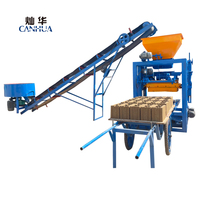 Machine à fabriquer des briques Qt4-24 avec moules à briques, machine à fabriquer des blocs creux à prix abordable en Afrique du Sud