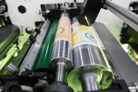 Machine d'impression flexographique 8 couleurs haute vitesse SR-350-8 avec découpe automatique, refendage, laminage, système de commande servo, imprimante papier UV