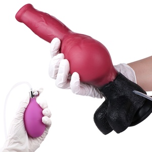 Doberman Pinscher Squirt Inflatable Dog Knot Penis Ejaculation Dildo Fantasy Monster G-Spot Orgasm Masturbator Sex Toy Wholesale - Product Image 1