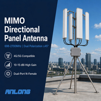 Antena de Panel MIMO 698-2700MHz 15dBi de Alta Ganancia, Doble Puerto N-Hembra, Resistente a los Rayos UV, Antena Sectorial LTE para Estación Base OEM