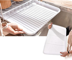 Toptan paslanmaz çelik 2 katmanlı büyük kapasiteli mutfak bulaşık kurutma rafı modern tasarım mutfak donanım koleksiyonu - Product Image 2