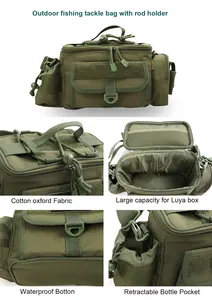 사용자 정의 디자인 방수 휴대용 야외 어깨 큰 용량 가방 낚시 태클 가방 낚시 기어 가방
