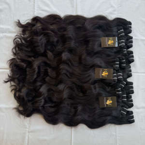 Lots de mèches brésiliennes bouclées naturelles, cheveux humains bruts de vison brésilien, mèches lisses noires naturelles, tissages de cheveux humains - Product Image 2