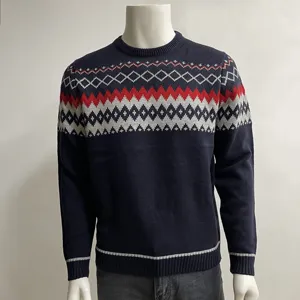 2023 Colourful Senior Custom Knit LogoKnitted Pullover Knitwear Jacquard Sweater For Men