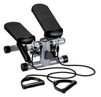 Machine de marche nordique avec bandes de résistance Gym Exercise Step Aerobic Fitness Mini Twist Stepper