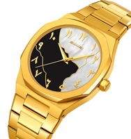 VVS Luxe Montre Homme Quartz Or Acier Inoxydable Aiguille Affaires Loisirs Étanche OEM ODM Low MOQ