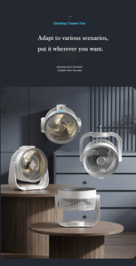 2025 Table Fan With Ambient Night <b>Light</b> Desk Fan USB Transparent Body Desktop Fan <b>Wall</b>-mounted - Product Image 5