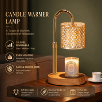 Lampu Penghangat Lilin Elektrik Lampu Peleleh Lilin dengan Timer Aroma Terapi Pengharum Ruangan Lampu Malam Dapat Diatur Kecerahannya Dekorasi Rumah Hadiah