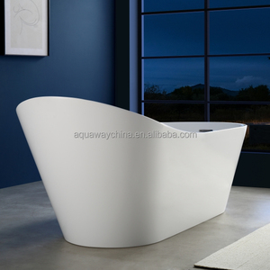 Baignoire autoportante ergonomique de style pantoufle, en acrylique blanc brillant, profonde pour bains relaxants, idéale pour salles de bain modernes - Product Image 2