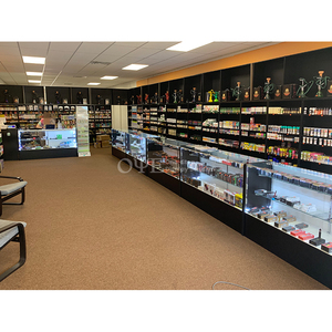 Vitrina de Exhibición para Tienda de Cigarrillos con Marco de Aluminio y Vidrio LED, con Estantes Ajustables, Superventas - Product Image 1