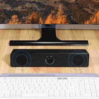 Barre de son avec connexion filaire/sans fil, haut-parleur de bureau, design compact haute définition, audio pour ordinateurs domestiques, tablettes, téléphones mobiles