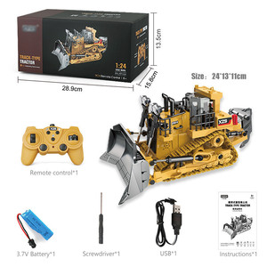Bulldozer télécommandé en plastique, version 1/20, 9 canaux, camion RC, véhicule de construction, jouet cadeau - Product Image 5