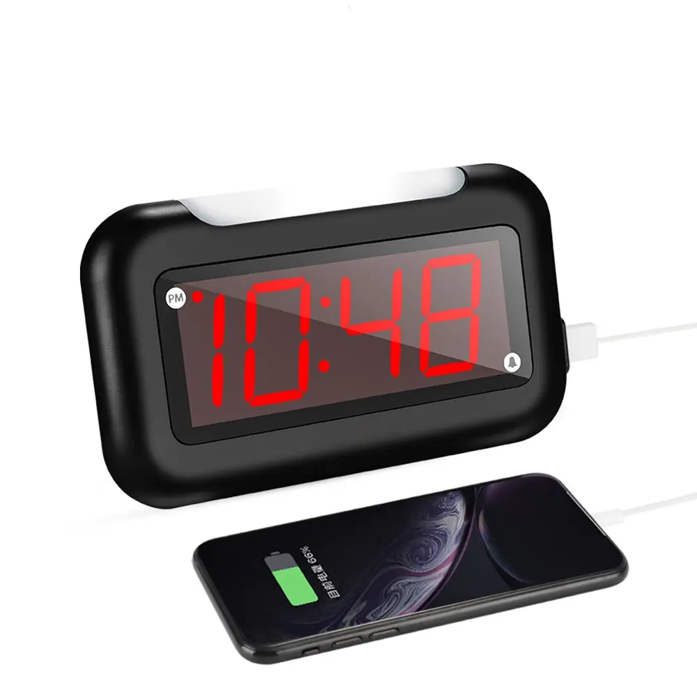 Unique 1.4-Inch Led Red Digital Display Snooze Function Usb Charging Original Alarm Clock