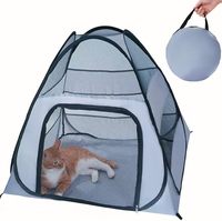Cage pour chat imperméable d'extérieur, tente portable pliable avec maille respirante pour petits lapins, tortues et chiots, toutes saisons