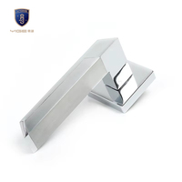 Poignée de porte à levier en alliage de zinc argenté de 85 mm, norme européenne, vente directe d'usine, pour accessoires de quincaillerie de portes en bois, PVC et aluminium