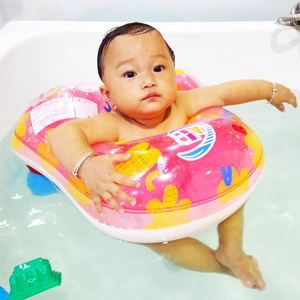 <b>Inflatable</b> Swimming Ring For Babies Thickened U Shaped Oval Design With Printing Pattern Child Water Play Safety <b>Float</b> - Product Image 5
