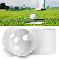 Gelas Golf Plastik Lubang Hijau, untuk Latihan, Alat Bantu Golf, Cangkir Bola, Cangkir Putt Golf