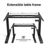 Cadre de Bureau Intelligent Électrique Réglable à Double Moteur pour Télétravail et Bureau