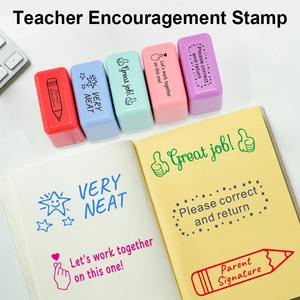 Jeu <span class=keywords><strong>de</strong></span> cinq timbres pour les enseignants encouragent les élèves à soutenir la personnalisation Flash Stamp - Product Image 2