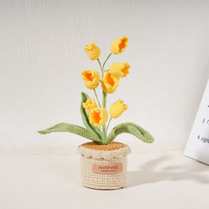 Вязаные Искусственные цветы в горшках - Product Image 5