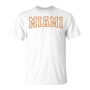 T-shirt classique Miami Throwback en coton blanc, unisexe, taille adulte moyenne - Product Image 1