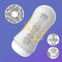 Dispositif de masturbation rotatif S-Hande en TPE, fait main, avec fonction de succion, gobelet de masturbation jetable pour hommes