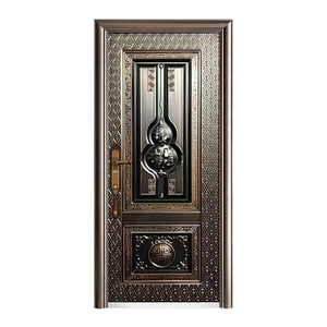 Phipulo Front Yard Porte en acier Porte en fer Conception résistante aux intempéries pour les <span class=keywords><strong>climats</strong></span> extrêmes - Product Image 2