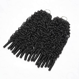 Extensiones de Cabello Humano Pre-separadas con Ondas Profundas, Tipo Pluma, <span class=keywords><strong>para</strong></span> Crochet, Sin Nudos, <span class=keywords><strong>Rizado</strong></span> Birmano, Cabello a Granel al por Mayor <span class=keywords><strong>para</strong></span> <span class=keywords><strong>Trenzas</strong></span> - Product Image 6