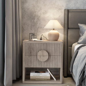 Smart Wooden NightStand With Charging Station Adjustable Side <b>Table</b> <b>End</b> Drawers <b>Storage</b> for Bedroom Living Room HFE250130 Nights - Product Image 1