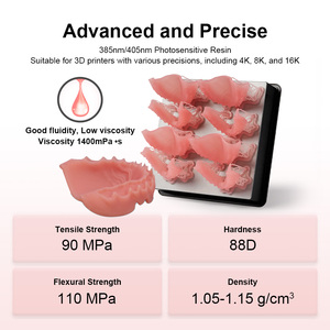 Résine pour base de prothèse dentaire pour impression 3D DLP, modèle dentaire, résine polymère 380-405nm, résine de revêtement <span class=keywords><strong>souple</strong></span> pour base acrylique de prothèse dentaire - Product Image 3