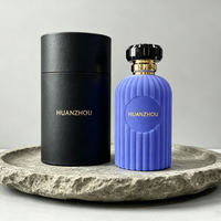 Vente en gros d'usine, flacons de parfum avec logo imprimé, nouveau procédé, flacons de parfum en verre floqué velours, flacons de parfum de 100 ml avec boîte